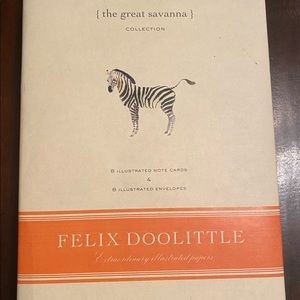 Felix Doolittle, the great savanna, note cards and envelopes